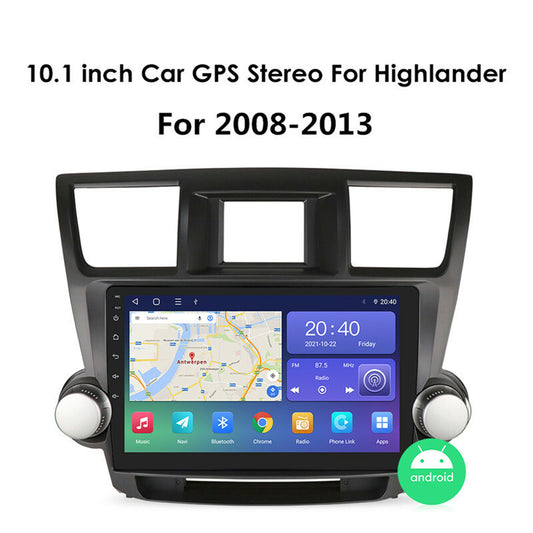 Android 9.1 Car GPS Navigation Player Deckless Stereo for Highlander 08-13 Radio