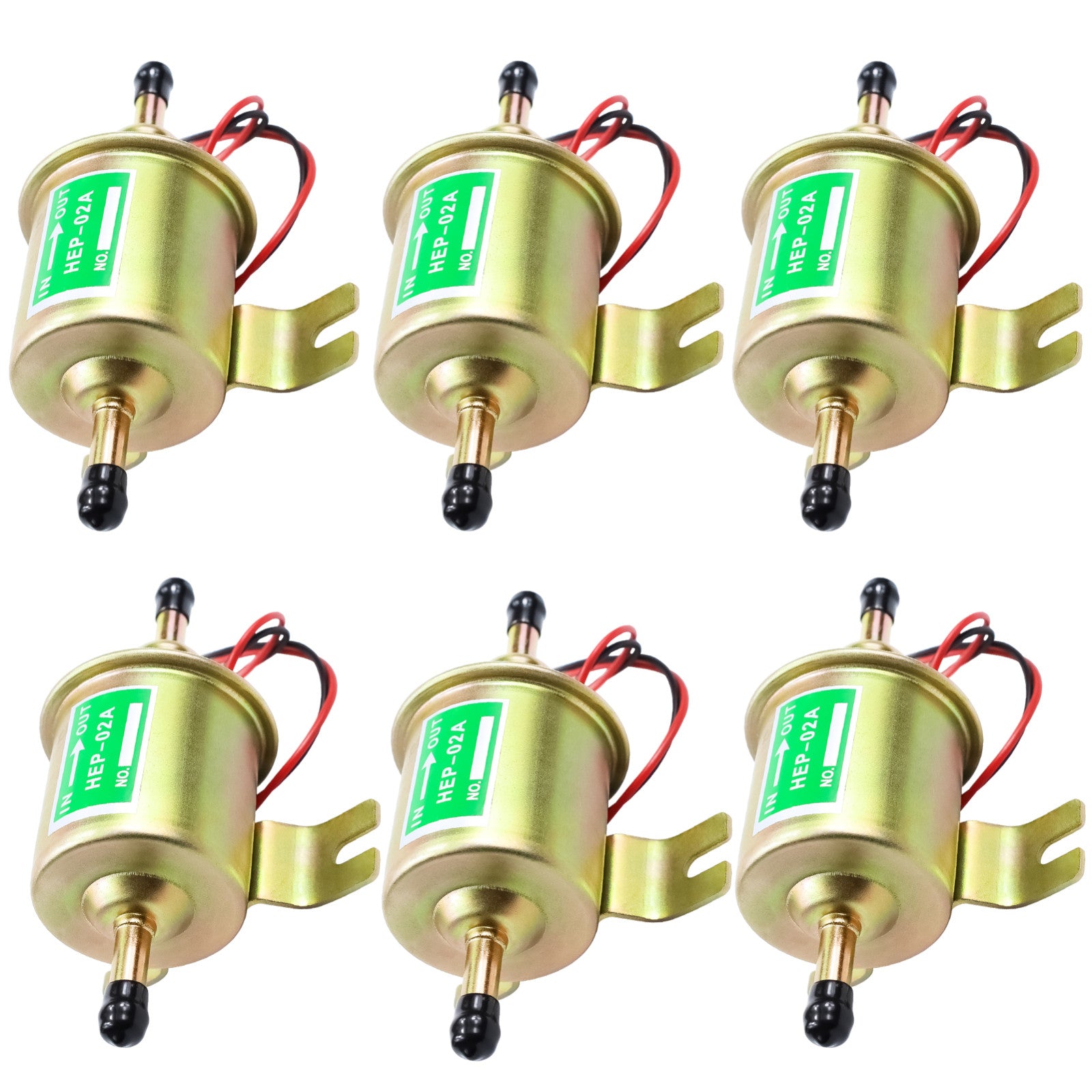 6x Electric Fuel Pump 12V for Lawn Mower Carburetor Gas Diesel Engine 2.5-4psi