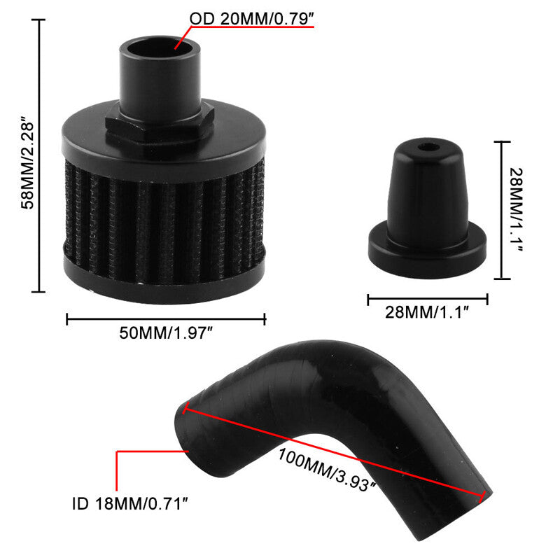 Car, Truck, SUV Cold Intake Filter Sensor Pipe Power Flow Hose System Kit