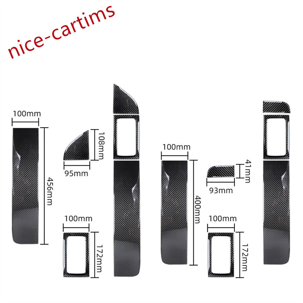 12Pcs Carbon Fiber Interior Side Door Panel Decor Trim Kit for Ford F150 2009-14