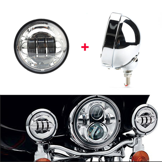 4.5-inch LED auxiliary fog lights and covers for Harley-Davidson DRL