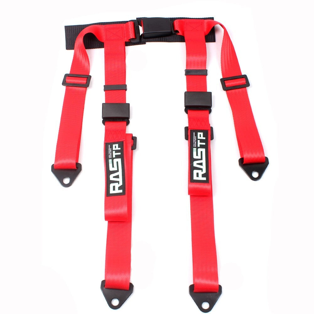 1Pair Red 2 4 Point Harness Quick Release Safety Universal Go-Kart for Seat Belt