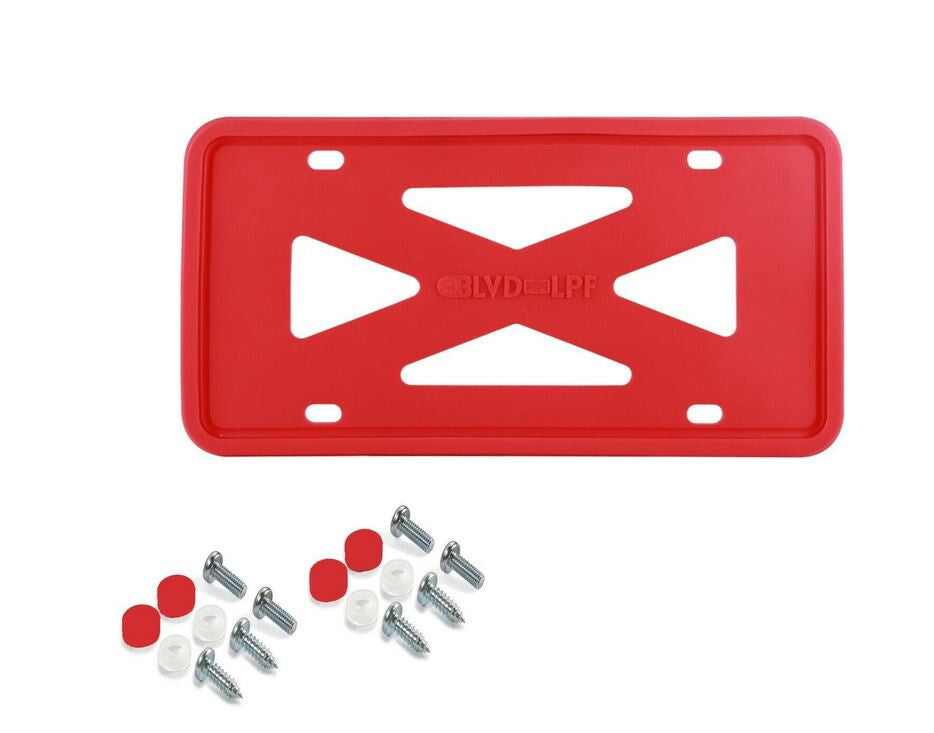 Car license plate frame cover cap, trunk red silicone, suitable for Porsche