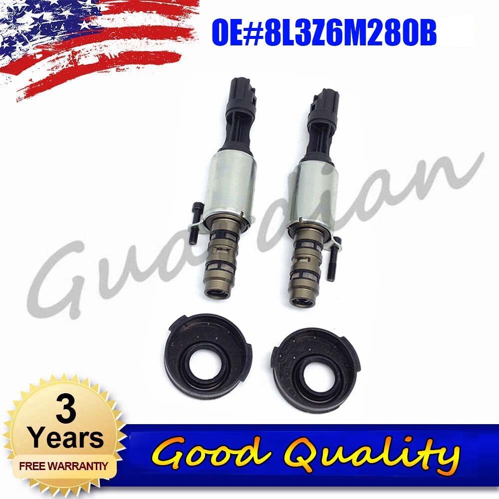 2-pack of VVT (Variable Timing) solenoid valves (8L3Z6M280B) suitable for Lincoln and for Ford F350 and F250.