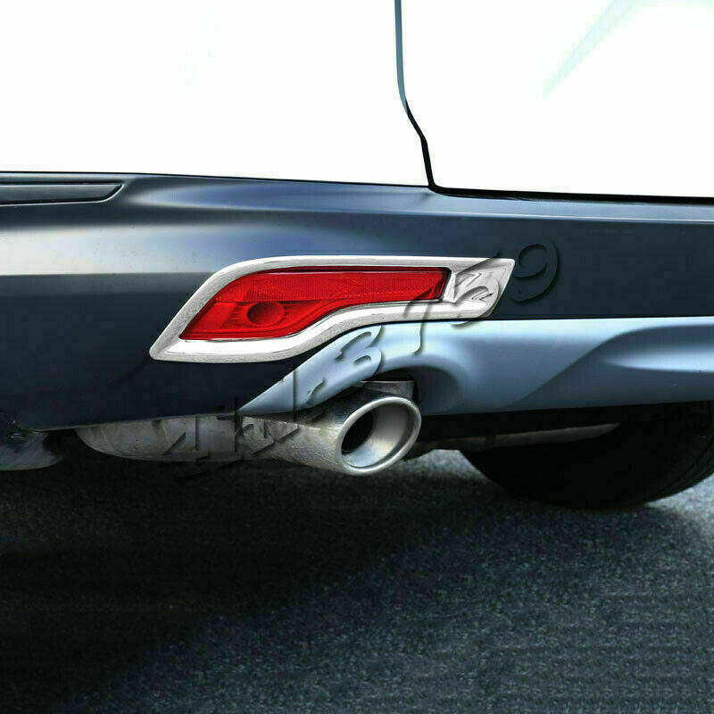2P for Honda CRV CR-V 2017-2019 Chrome Rear Fog Light Frame Reflector Cover Trim