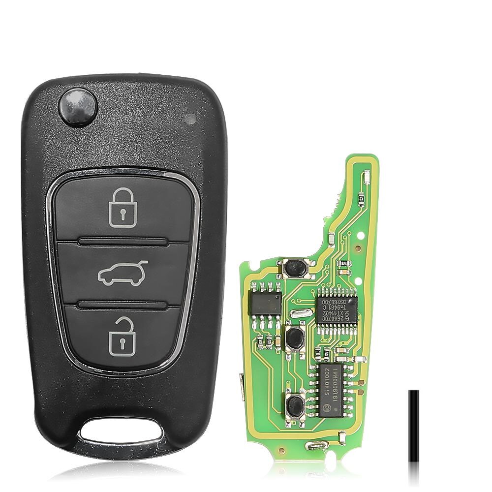 5Pcs XNHY02EN Wireless Remote Key Fit for Hyundai Flip 3 Buttons