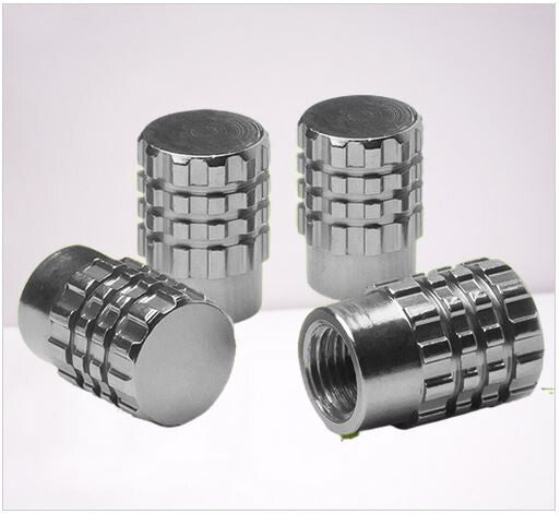 * 4-piece silver RT046 car tire valve cover rod cover valve dust cover suitable  for ford