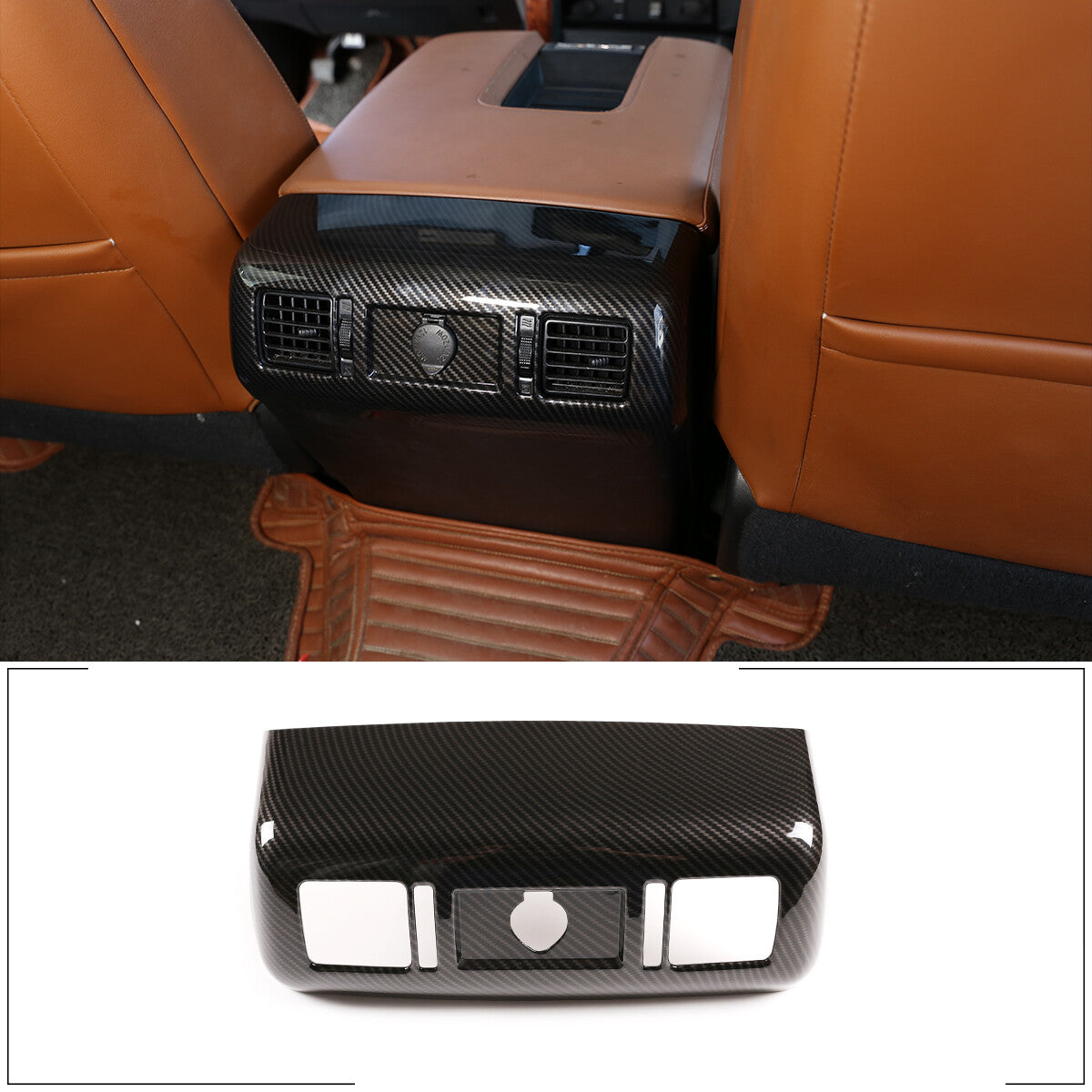 ABS carbon fiber window glass lift switch frame trim suitable for Tacoma 2011-2015