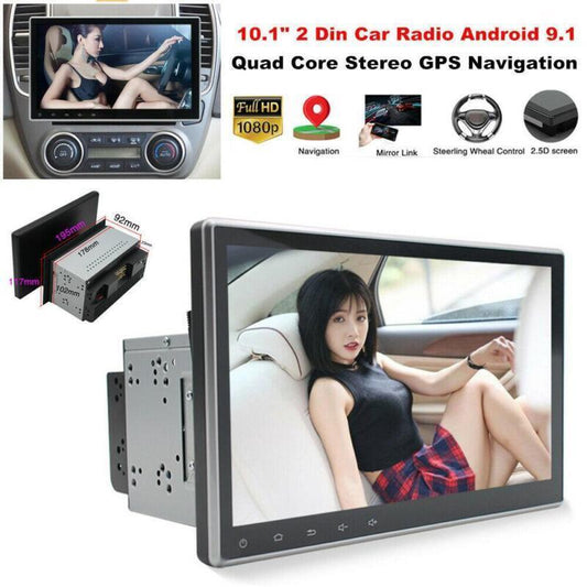 10.1 Adjustable 2 Din Car Radio Android 9.1 Stereo GPS Navigation MP5 Player