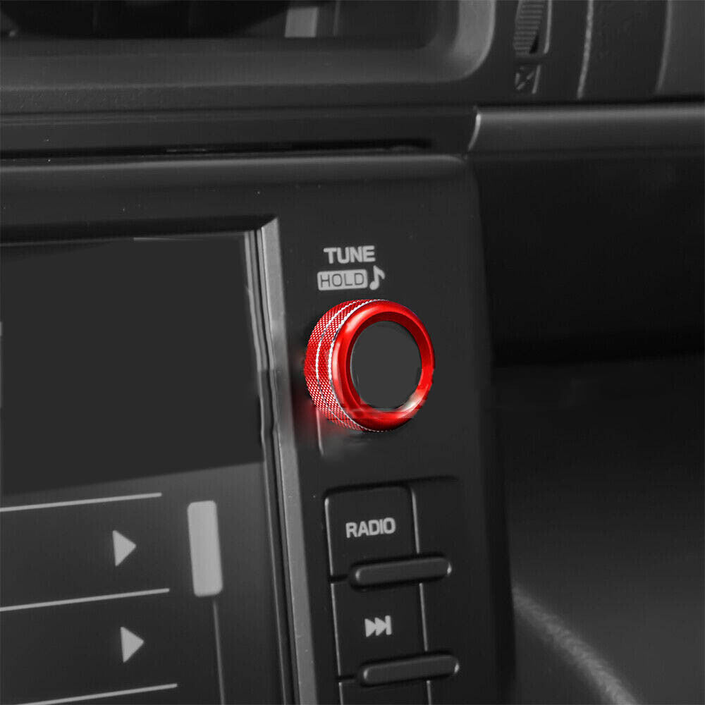 2PCS Red Multimedia Ridio Switch Button Cover for Subaru BRZ GR86 2021-2022