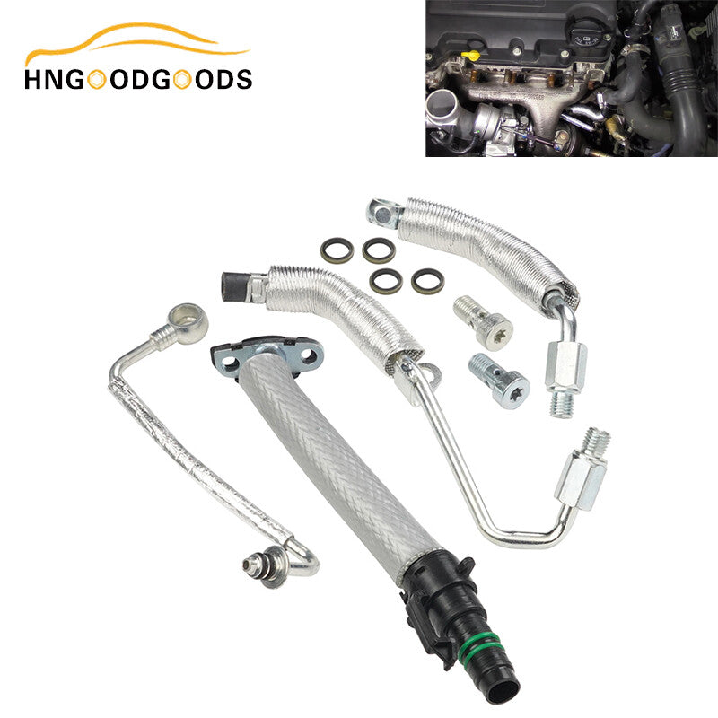 4-piece turbo return drain and oil inlet hose kit for Chevrolet for Cruze for Buick GM1.4L