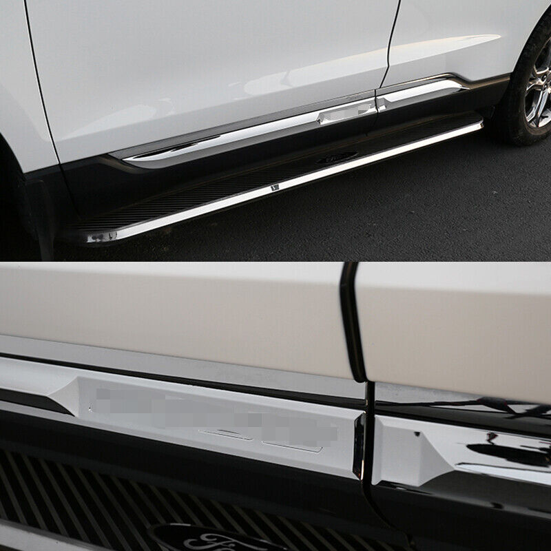 4for Ford Edge 2015-2020 Chrome Door Body Side Molding Cover Anticollision Trim