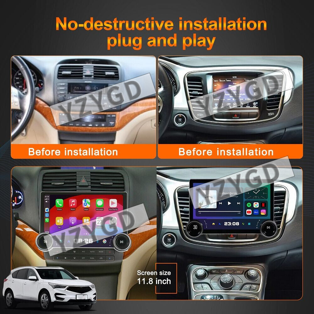 for Acura TSX 2004-2008 Android Auto CarPlay Car Radio Stereo GPS Player Screen