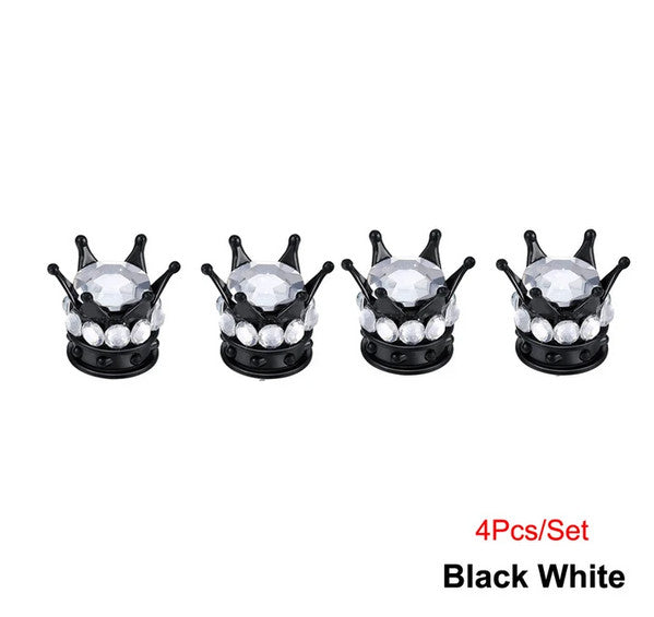 4-piece car tire valve cover rod air dust cover, dustproof and rustproof, black, suitable for Jeep for Mini .