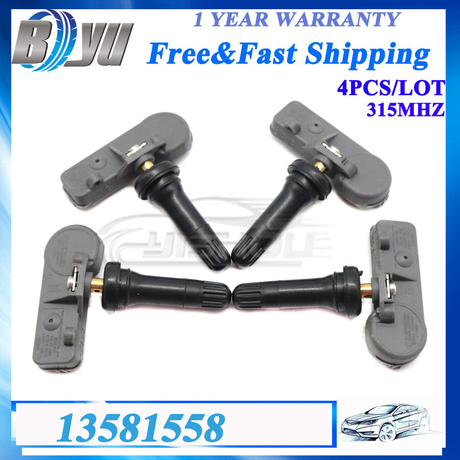 Set of 4 13581558 TIRE PRESSURE SENSOR TPMS 315MHz TS-GM07 for Buick for Chevy GM