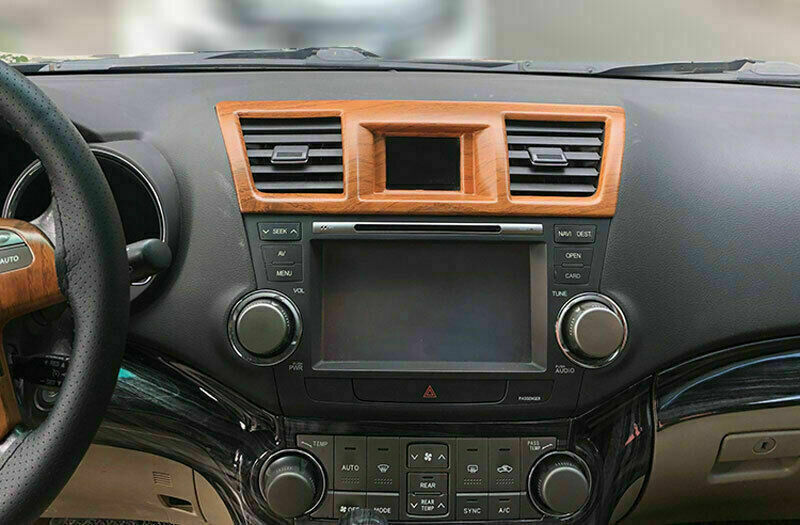 Wood Grain Dashboard Air Vent Outlet Cover Trim for Toyota Highlander 2008-2013