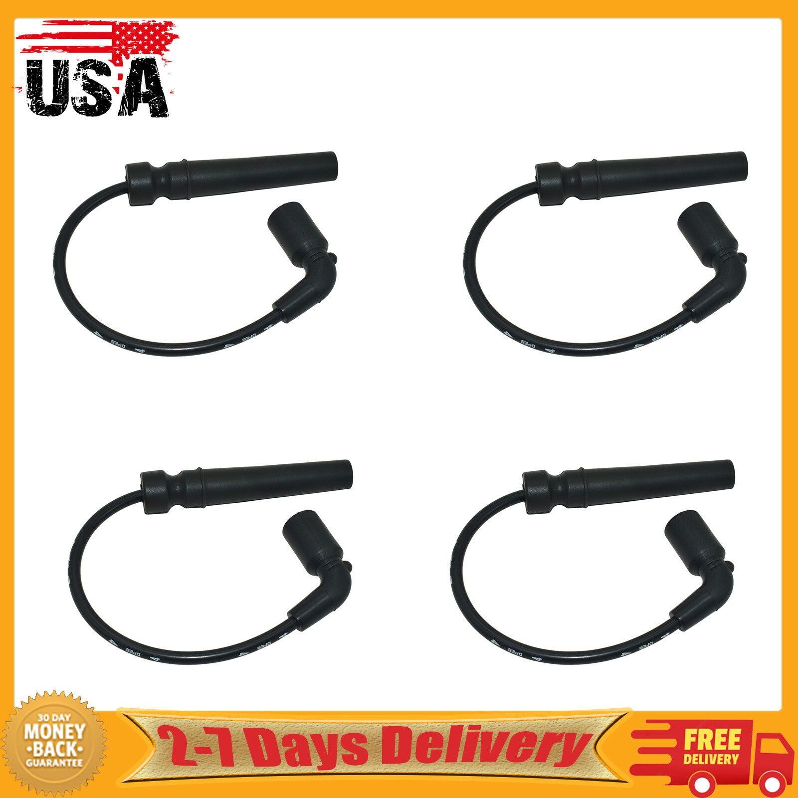 4x Spark Plug Wires For 2004-2008 for Chevrolet Aveo Aveo5 for Pontiac Wave Lanos