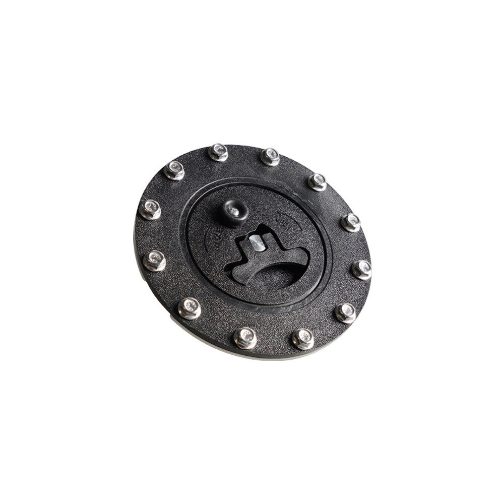 Billet Aluminum Easy Fill Fuel Cell Gas Cap With 12 Hole Cell Bung Gasket Sliver