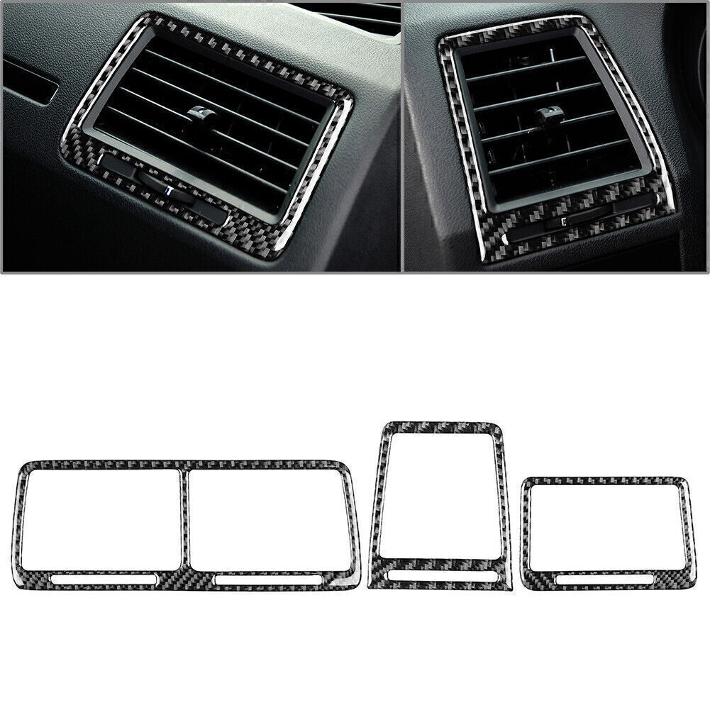 Carbon Fiber Dashboard Air Vent Outlet Cover Trim for Dodge for Challenger 2008-14