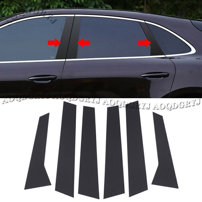 for Porsche Macan 2014-19 Glossy Black Side Window BC Pillar Post Moulding Cover