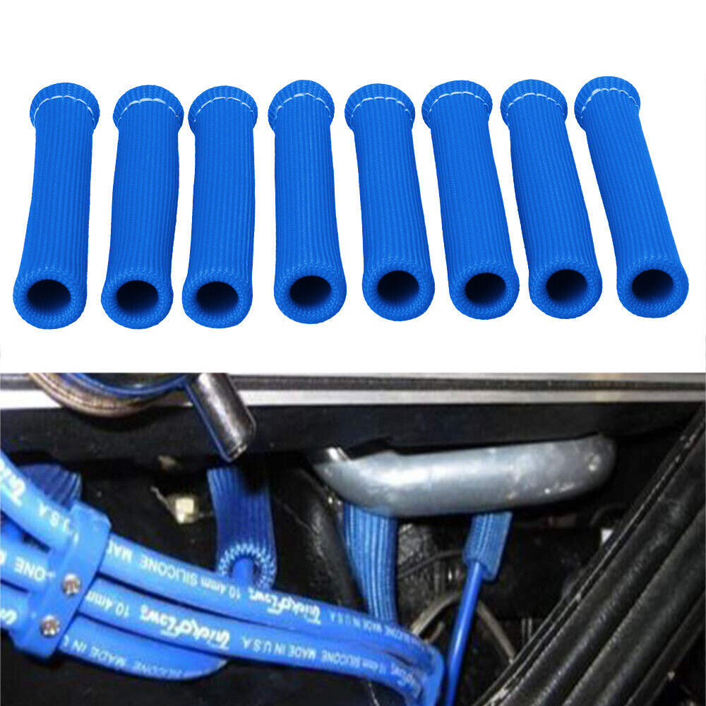 6-inch Blue 2500¡ã SPARK PLUG Line Boot Heated Cover Protector for LS1/LS2