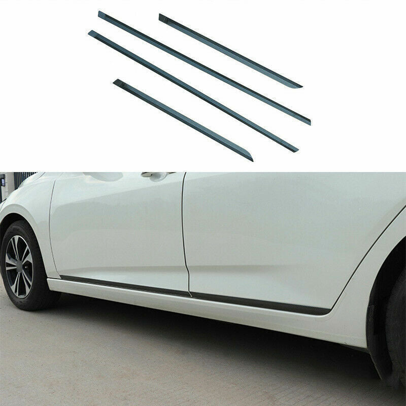 4x for Nissan Sentra Sylphy 20-2023 Carbon Fiber Steel Door Body Side Strip Trim