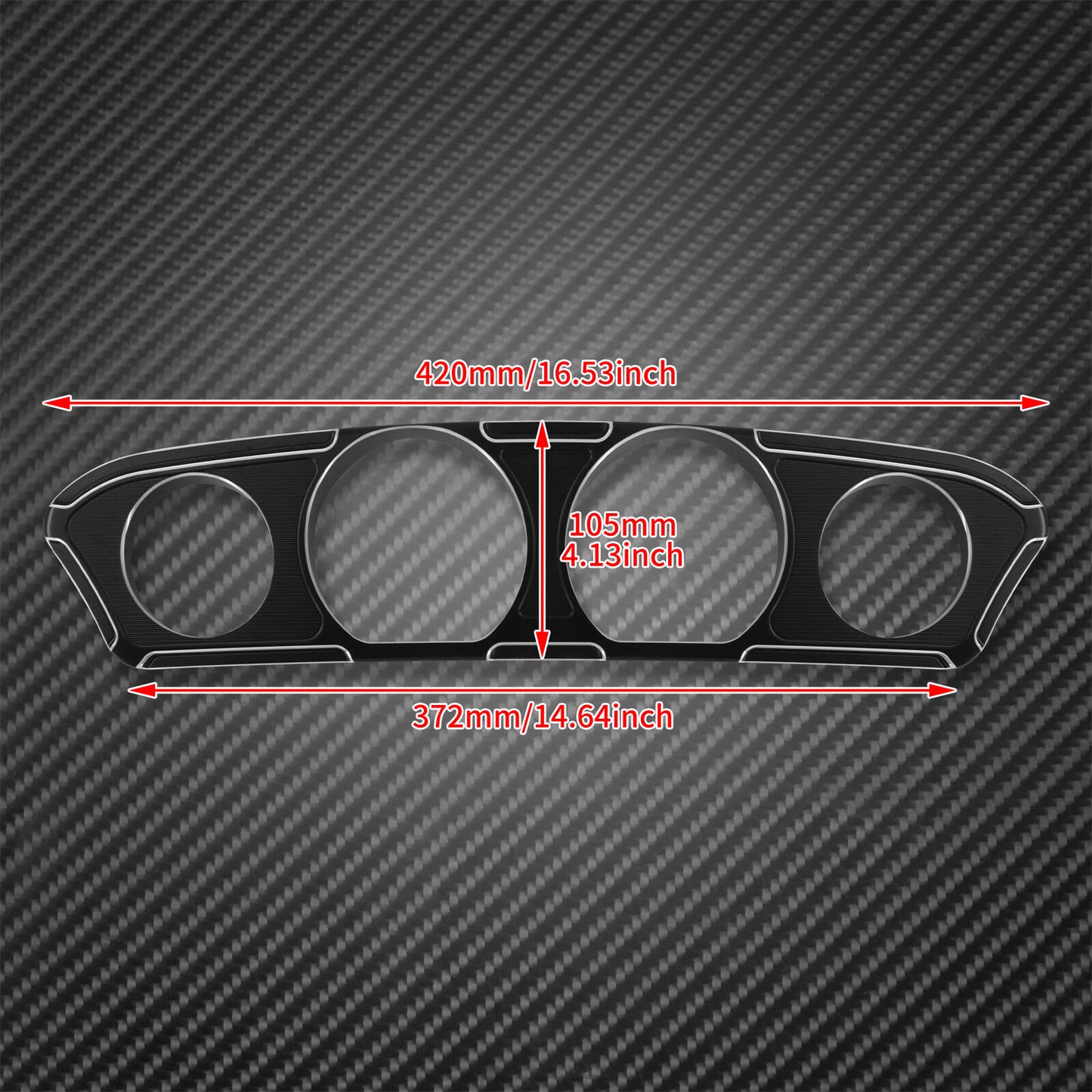 Black Inner Fairing Gauge Panel Trim Cover Fit for Harley Touring Glide 2014-22