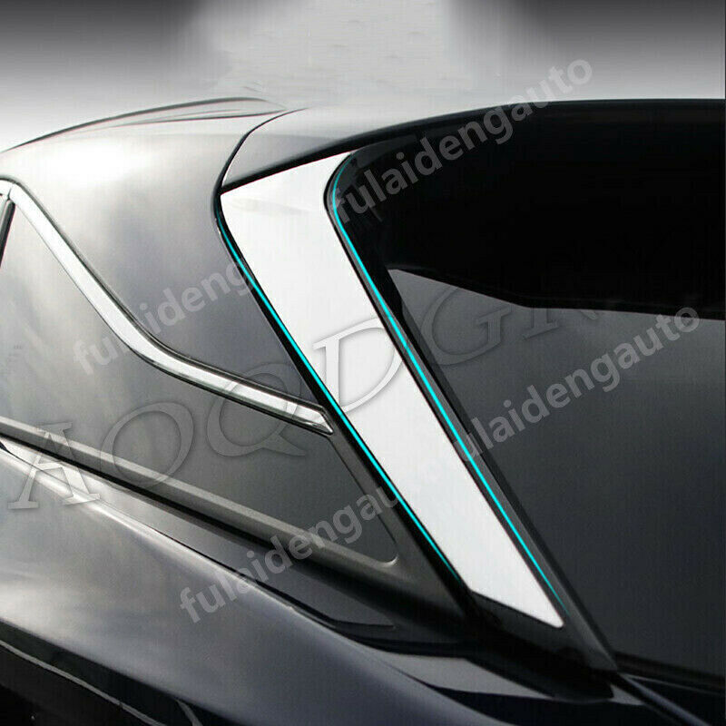 Chrome Rear Window Side Spoiler Wing Cover Trims for Lexus RX350 450H 2016-2019