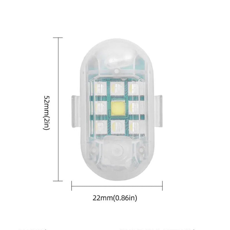 2Pc Motorcycle Wireless LED Flashing Lights Remote Control 7 Colors Rechargeable