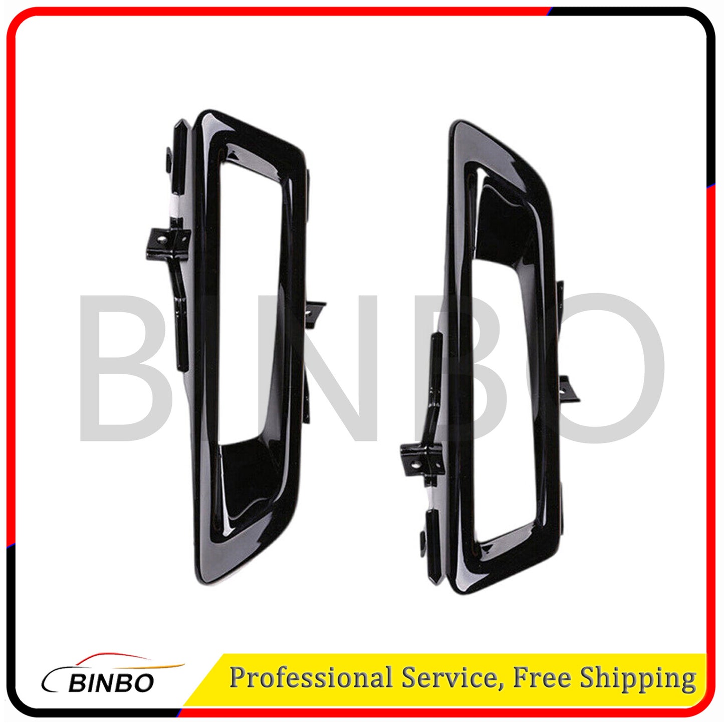 Fit for Land Rover Discovery Sport Front Fog Light Lamp Black Cover Trim 2015-18