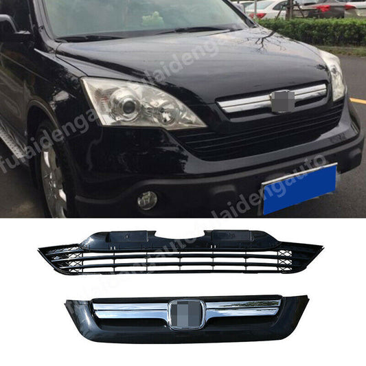 2P for Honda CRV CR-V 2007 2008 2009 Front Bumper Grille Grill Mesh Replacement