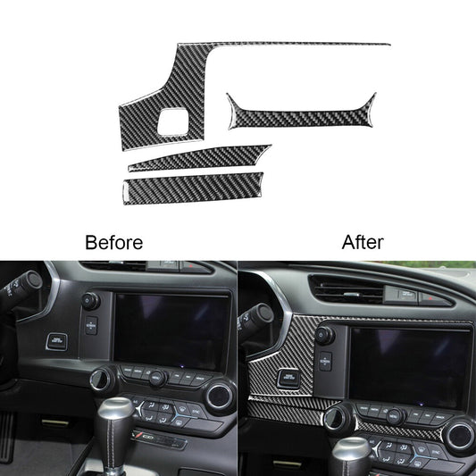 Carbon Fiber Center Control Navigation Panel for Chevrolet for Corvette C7 2014-2019