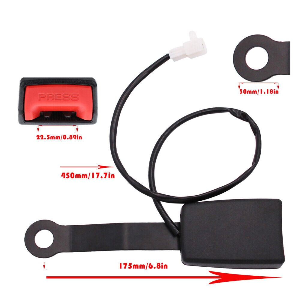 Front drive safety safety safety for seat belt buckle plug connector with warning cable cam lock task