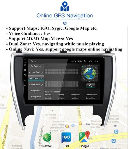 Stereo 10.1 Android 10.1 Radio GPS Fit for Toyota for Camry 2015-2017 Navi Player