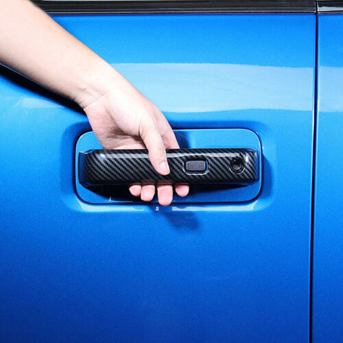 for Ford F-150 F150 2015-2020 Carbon Fiber Side Door Handle Molding Cover Trim4