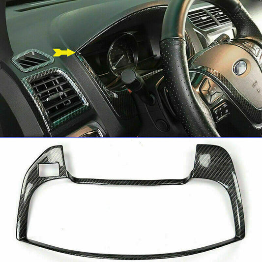 for Ford Explorer 2011-2019 Carbon Fiber Inner Instrument Dash Frame Cover Trim