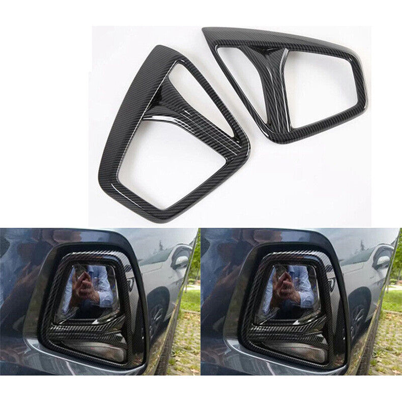 for Chevy Blazer 2019-2022 Carbon Fiber Front bumper Fog Light Lamp Cover Trim