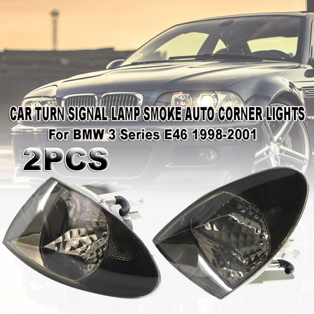 Corner light/parking signal light lens for 1999-2001 for BMW E46 3 Series sedans (smoke effect).