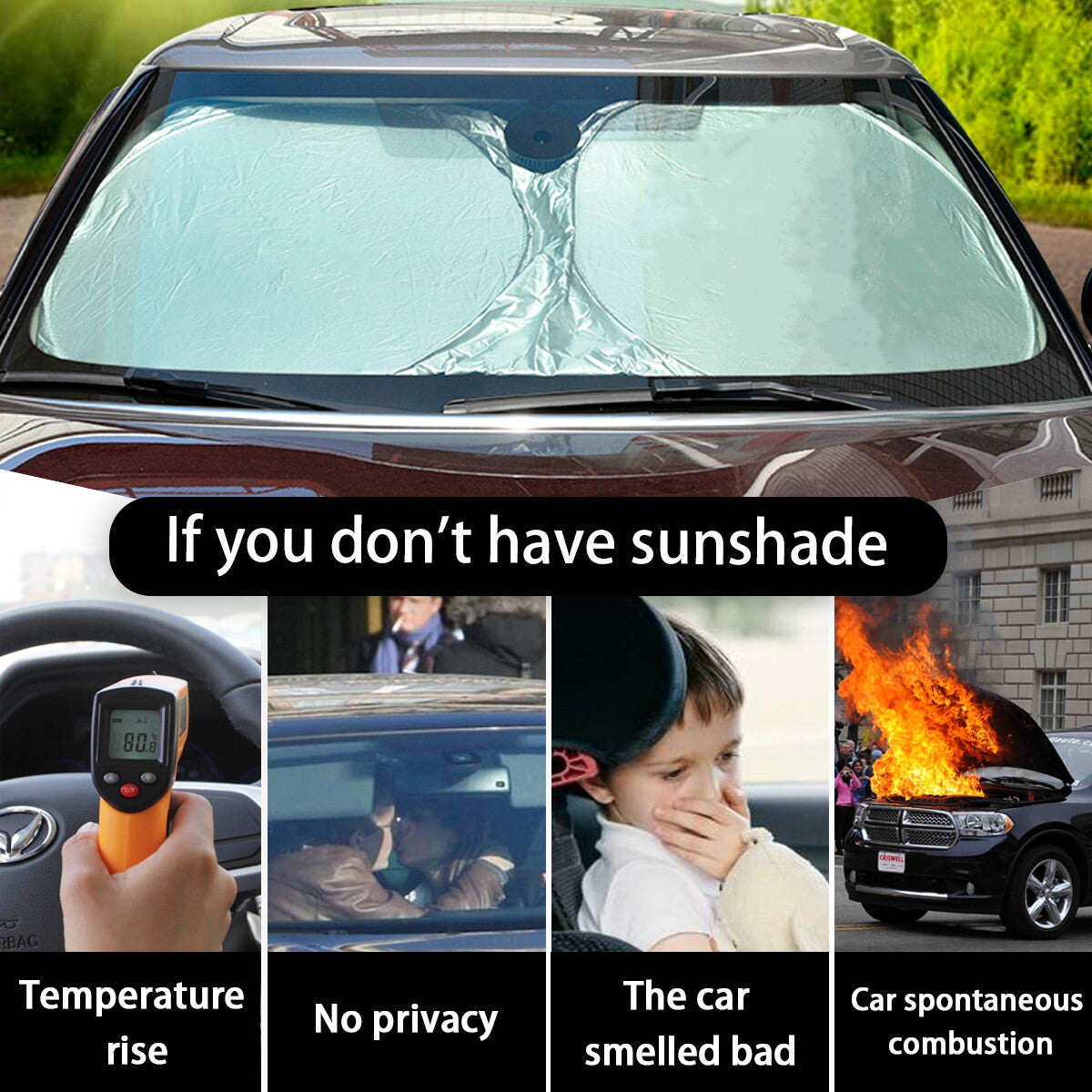 for Nissan Accessory Car Windshield Sun Shade Reflective UV Window Visor Cover