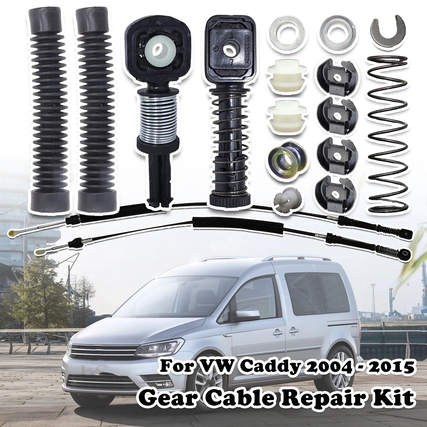 Gear Selector Shift Linkage Shaft Cable Catch Gaiter Bushing Kit for VW Caddy