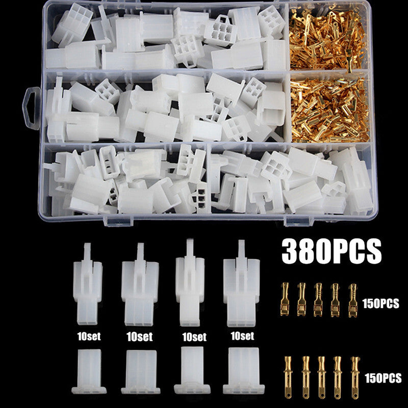 Car Wire Connector Male Female Cable Terminal Harness Connector Plug kit 380Pc
