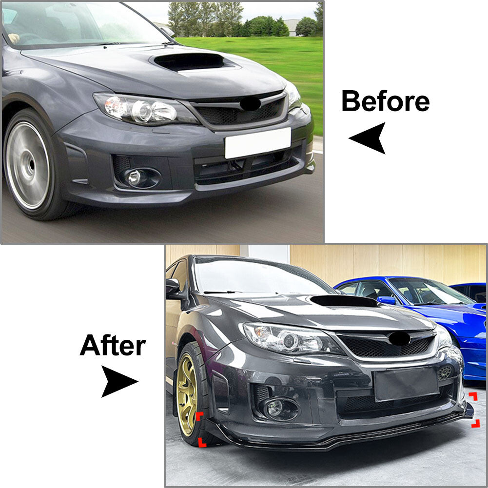 Front Bumper Spoiler Splitter Lip fit for Subaru Impreza WRX STI 2011-2014