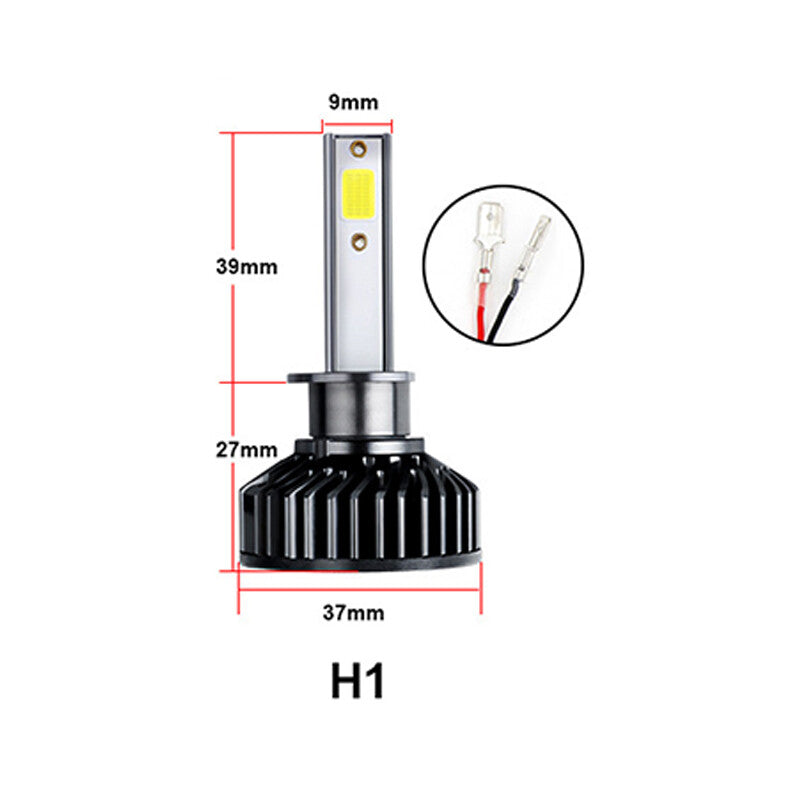 2-pack H1 LED 24000LM High Beam Low Beam Kit 200W Bulb 6000K White Lamp