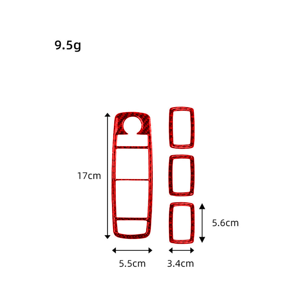 Red carbon fiber window switch button trim for Mercedes-Benz M-class 06-11