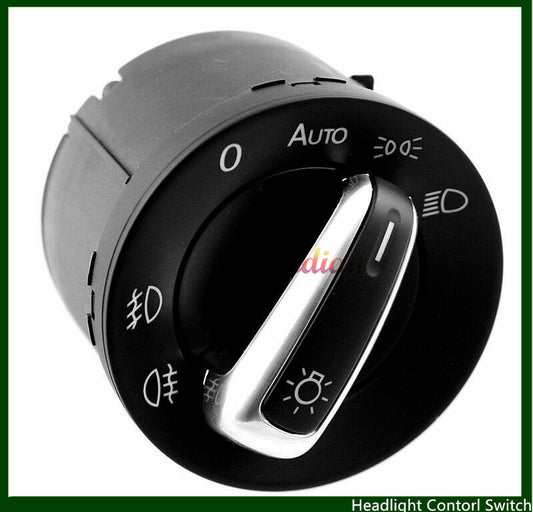 Automatic chrome headlight control switch suitable for Volkswagen for Golf / for Jetta MK5 MK6 Caddy 2004-2011