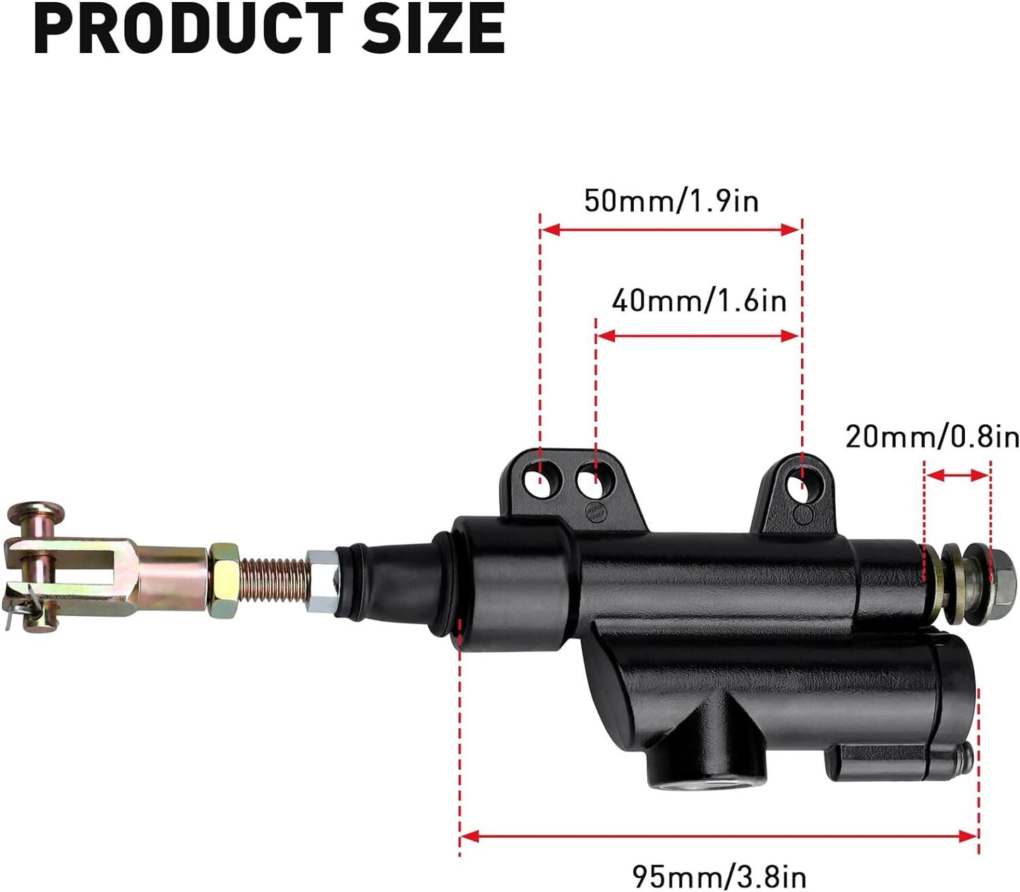 Rear Brake Master Cylinder Coolster 0.4” for Baja for SSR 125cc 110cc 140cc 90cc