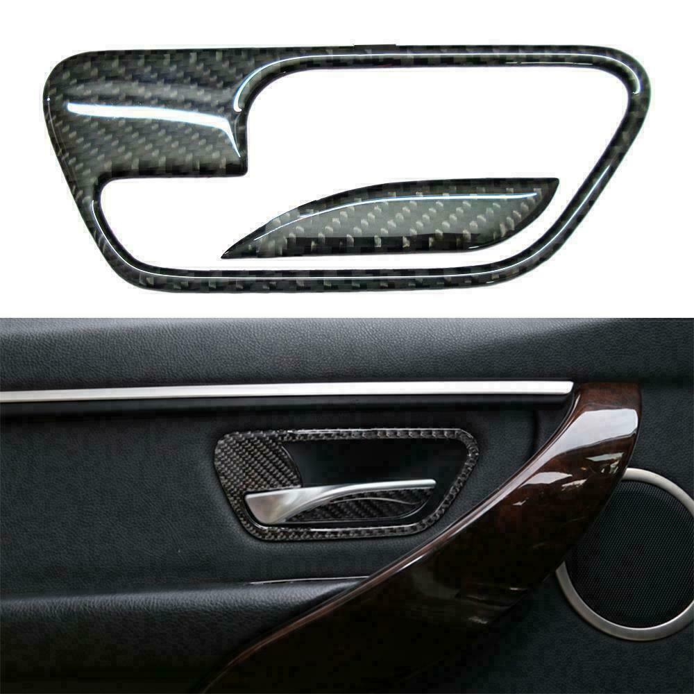 8-piece carbon fiber interior sticker protective cover for BMW 3 Series 2013-18 F30 F34