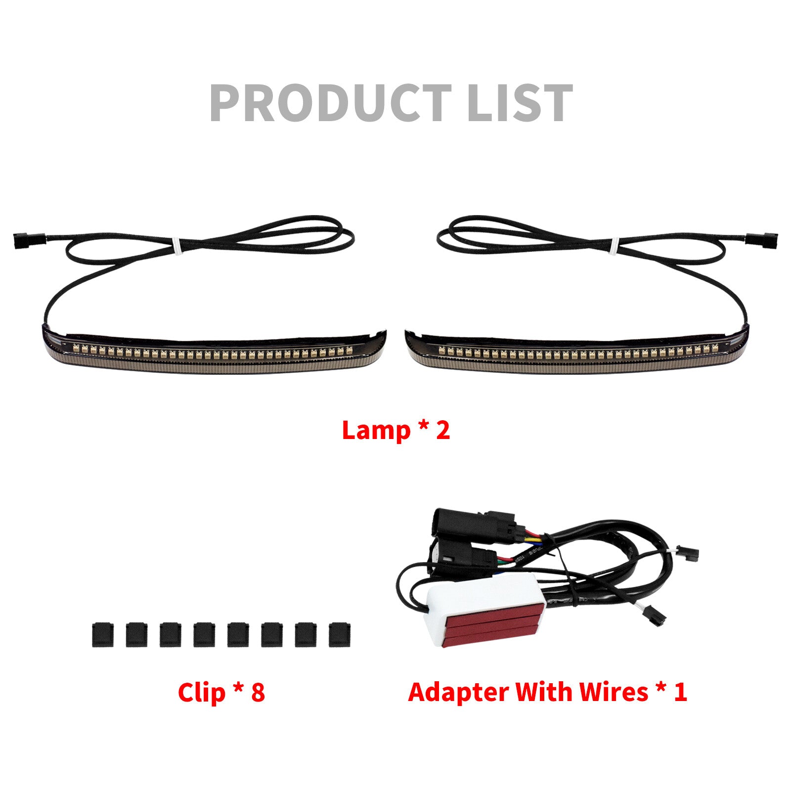 Saddlebag Flowing Brake Turn Signal w/ Somke Lens Lights Fit for Harley Touring