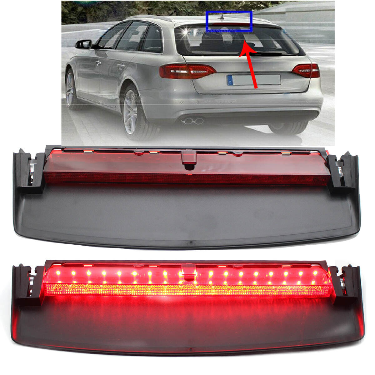 High Mounted 3rd Third Brake Light Lamp 8K5945097 Fit for Audi A4 S4 Sedan 2009-2016