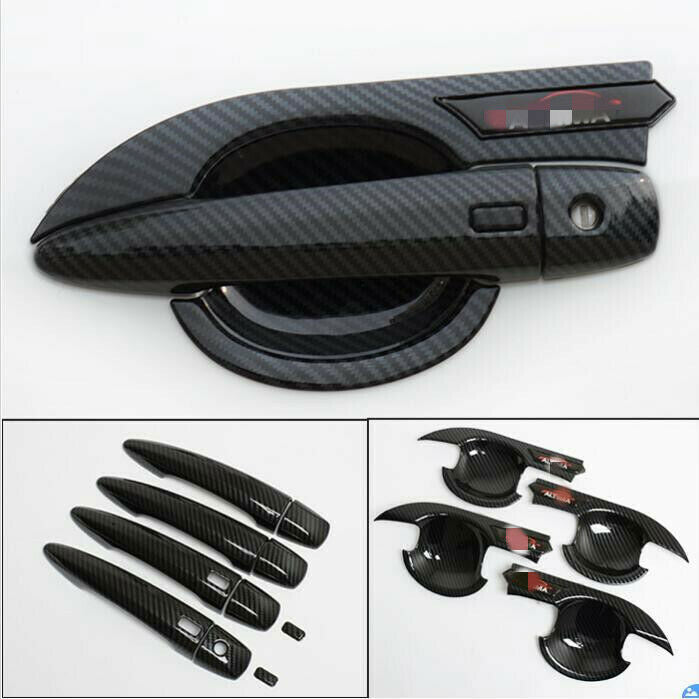 12P for Nissan Altima 2019-2022 Carbon Fiber Outside Door Handle+Bowl Cover Trim